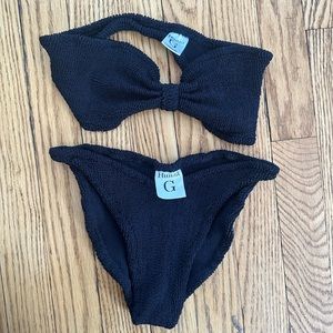 Hunza black bikini, size small